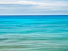 Blurred abstract of blue and green sea and sky. Art Print
